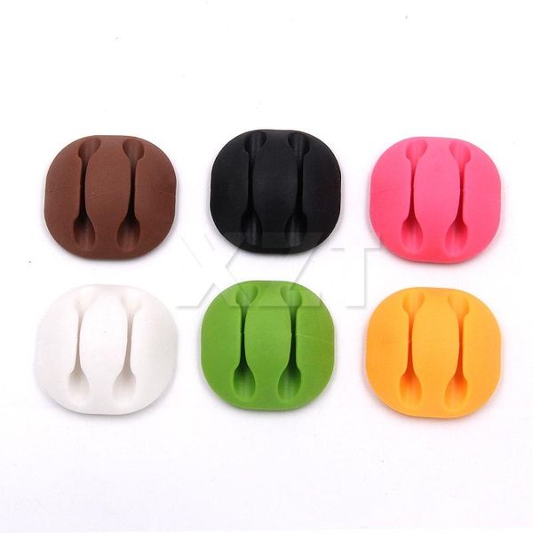 

consumer electronics 2pcs cable clip desk tidy organiser wire lead usb charger mouse organizer holder new sale