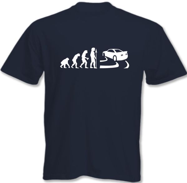 

evolution of drifting - mens funny t-shirt