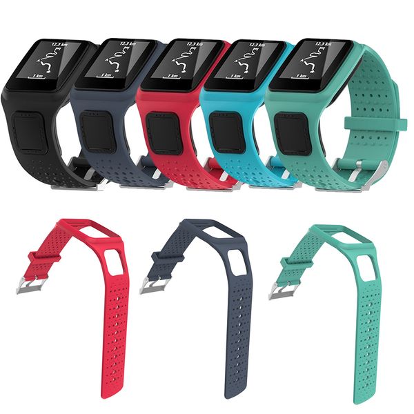 

soft silicone watchband for tomtom 1 series smart watch sport band accessories for tomtom multi-sport runner gps watch strap