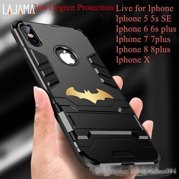 

360 degree strong protection phone cases for iphone 6 6s plus cases antiknock mobile phone cover for iphone 5 5s se 7 8 plus x