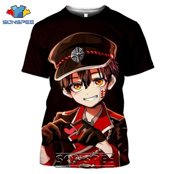 

3d anime toilet-bound jibaku shounen hanako-kun men 3d print shirts kawaii graphic hippie men clothing