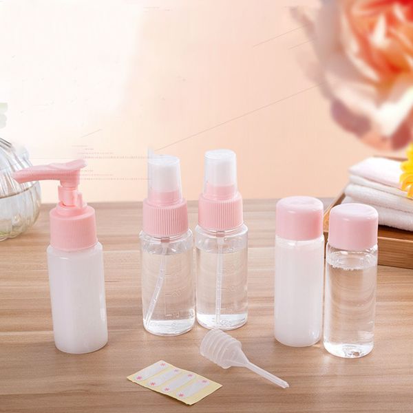 

storage bottles & jars 7pcs/set plastic mini makeup cosmetic face cream pot transparent empty make up container bottle travel kit accessorie