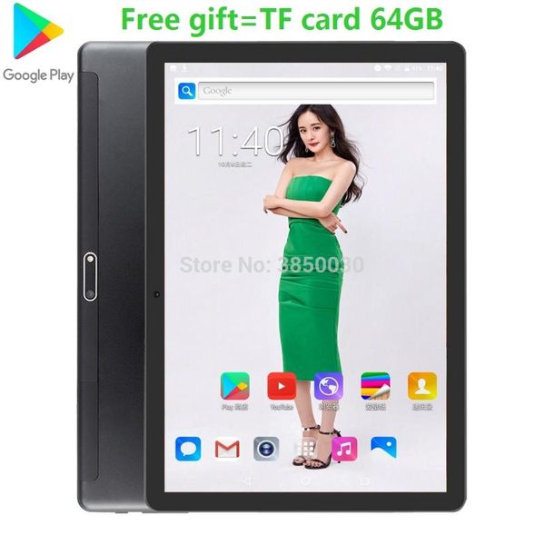 

tablet pc 2021 android 9.0 10 inch quad core 3g 4g lte phone call 2g+32gb+tf 64gb dual sim bluetooth wifi gps tablets