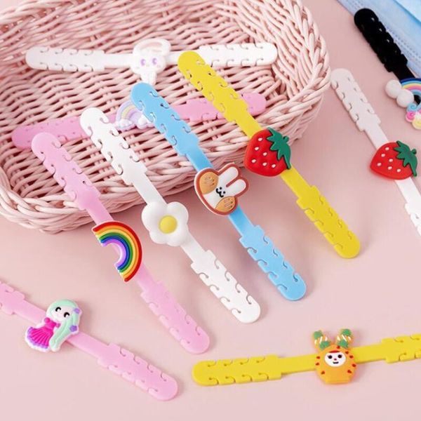 

cartoon face mask ear hooks adjustable anti-slip ear protection mask ear grips extension hook masks buckle holder for kids lx2407