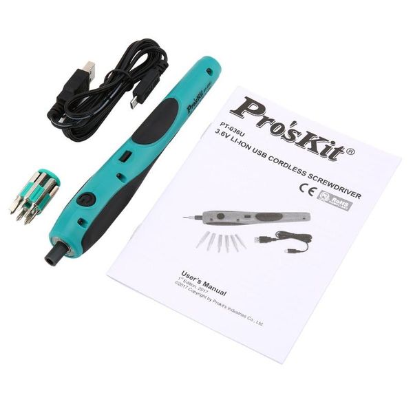 

pro'skit pt-036u 3.6v usb электрическая дрель набор отверток cordless driver multifucntion питания ремонта ручных инструментов kit
