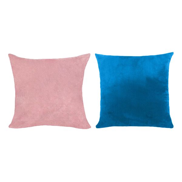 

2pieces soft velvet pillow cover solid color throw pillow case