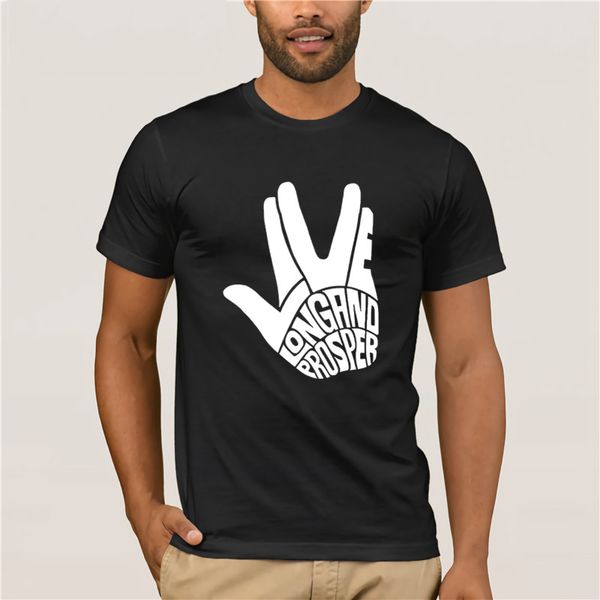 

live long and prosper mens t shirt star ringer trekkie treks kirk sci f i geek