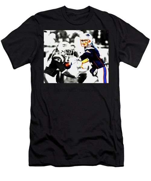 

tom brady handing off the rock mens t-shirt