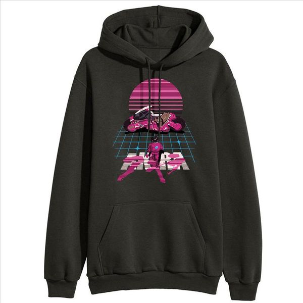 

akira synthwave японского аниме толстовка с капюшоном 2020 winter casual женщины толстовки tracksuit хип-хоп стиль фитнес мода hoodie, Black