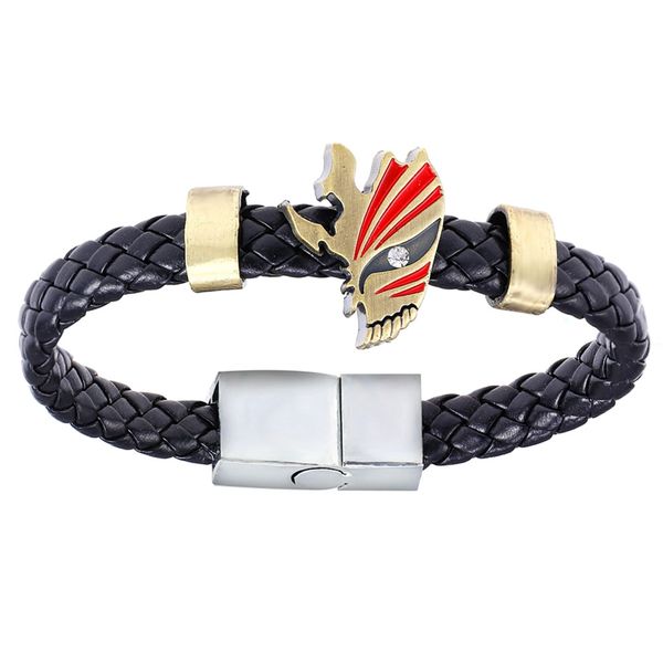 

anime bleach bracelets weave braided pu leather bracelet bangle anime figure bleach bracelet jewelry cosplay accessories, Golden;silver