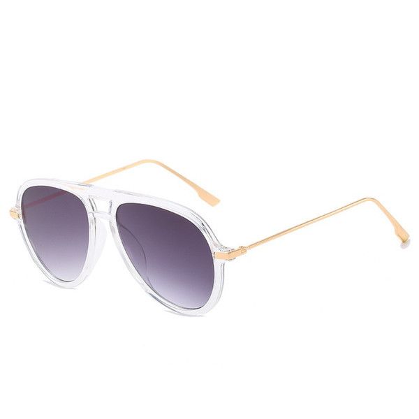 

2020 men sunglasses oversized women shades metal frame quality brand design pilot male sun glasses driving uv400 eyewear, White;black