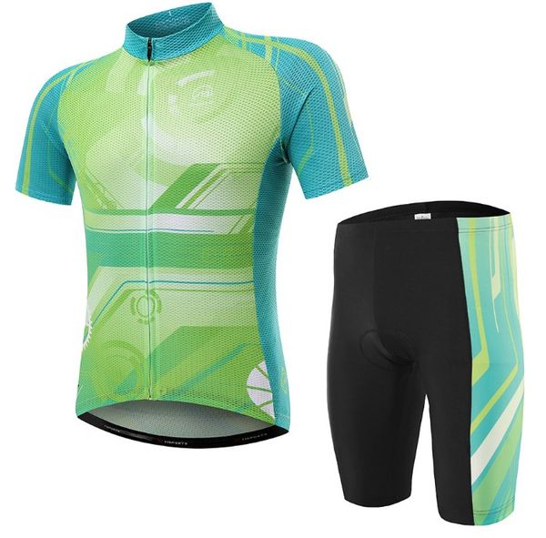 

cycling jersey mens 2020 summer sportswear suit breathable short sleeve zipper stripes 2-piece coat shorts mtb road riding suit, Black;blue