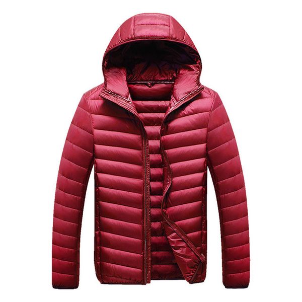 

men casual down jacket shiny matte down coats mens outdoor warm feather winter warm coat outwear, Black