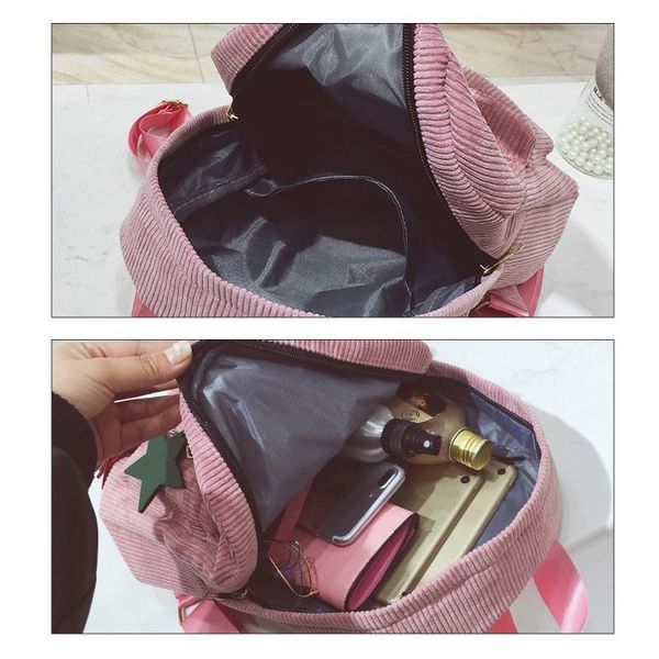 

mochila мода женщин сумка стиль для вельвет сумки рюкзак школа рюкзак девочка качества с student кисточкой herald опрятный hrzbw