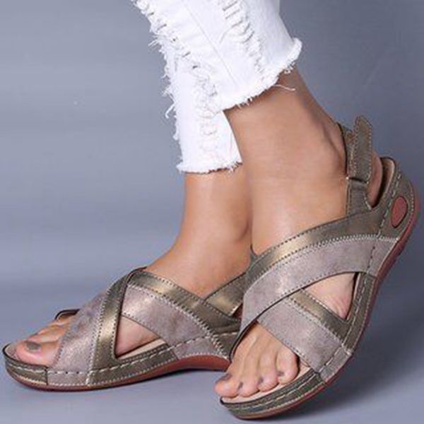 

2020 new women sandals soft three color stitching ladies sandals comfortable flat open toe beach shoes woman footwear, Black