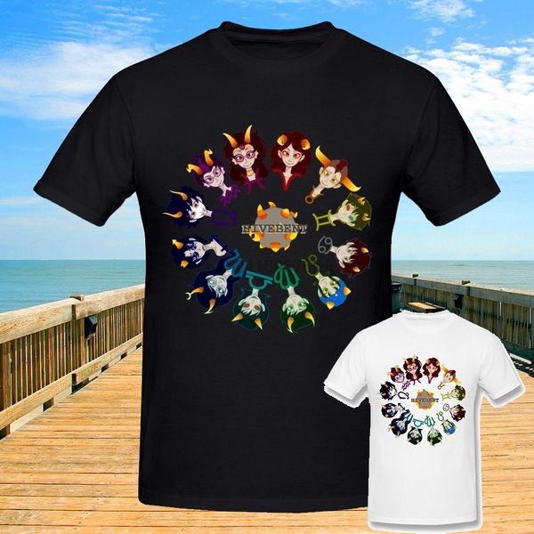 

funny homestuck hivebent betas clock starsign men's tee black