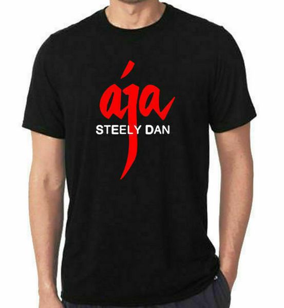 

new steely dan aja black t-shirt s-5xl tee shirt new cool gym
