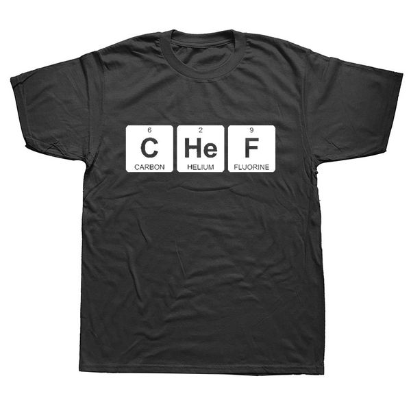 

chef periodic table chemistry funny t-shirt men o-neck fashion casual print t shirt cotton tee