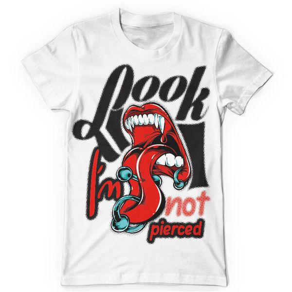 

смотри, я не проколол 161 t shirt white tee сыпучие плюс размер футболка