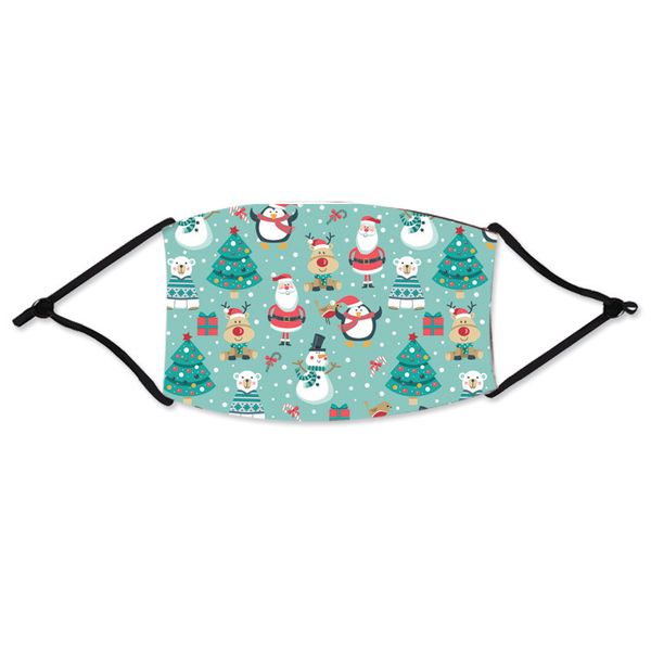 

рождество santa claus elk цифровая печатная маска для лица моющийся с фильтрующим элементом маска для отпуска маски для праздника маски для