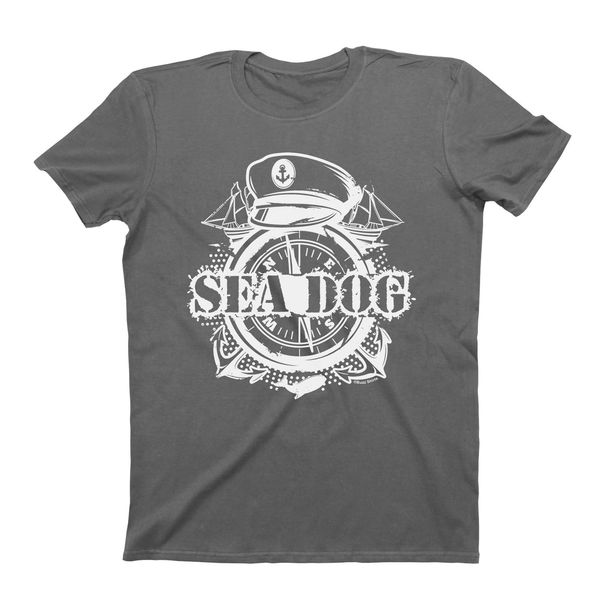 

2019 summer men short-sleeved men short sleeve fitness clothing seadog captain yacht sailer herren damen t shirts