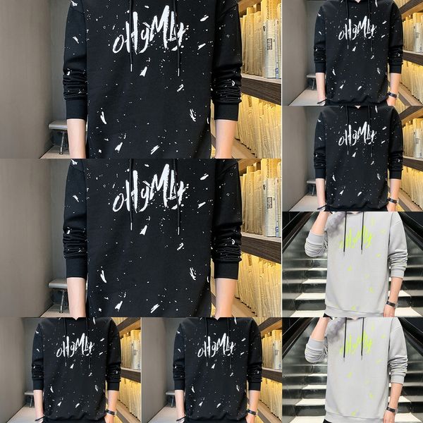 

men's hoodie trendy casual 2020 new men's clothing autumn trendy loose coat pullover pullover pullovercoat pulloverfor men dxmbb, Black