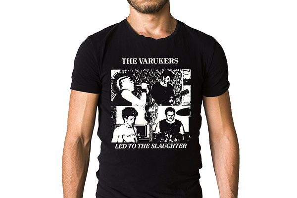 

varukers привело к slaughter 1984 ep обложка t-shirt - street punk, d-beat, crossover печать t shirt mens short top tee