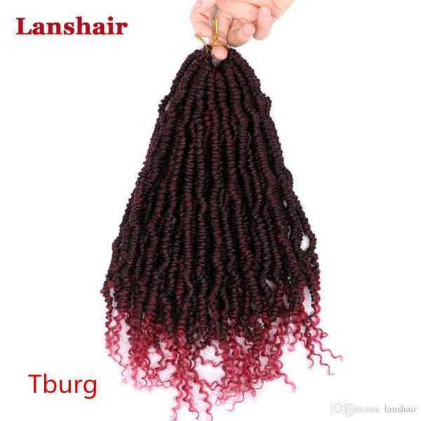 

lans 12 inch 24 strands/pack bomb twist crochet hair braiding hair passion spring twists synthetic crotchet hair extension 60g/pc, Black
