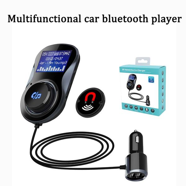 

многофункциональный 3 в 5v 3.4a автомобильное зарядное устройство 1,4 дюйма комплект передатчик дисплея fm-sd-карта mp3-музыкальный проигрыв
