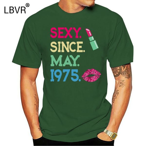 

men funny t shirt fashion tshirt since may 1975 women t-shirt