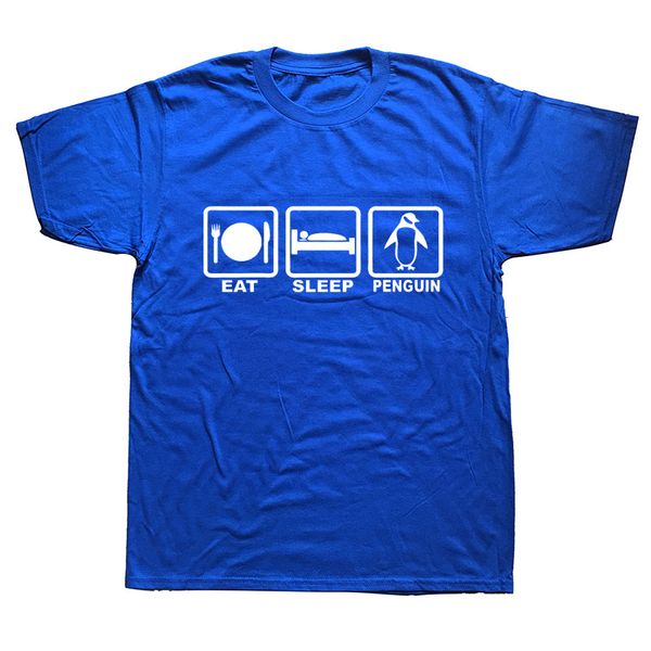 

eat sleep penguin animals job funny joke xmas birthday gift idea mens t shirt top