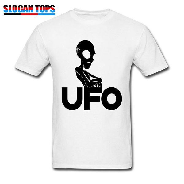 

ufo tshirt чужеродных печати тенниска men simple black white top одежда хлопка высокого качества тис плюс размер tshirt пользовательские ком
