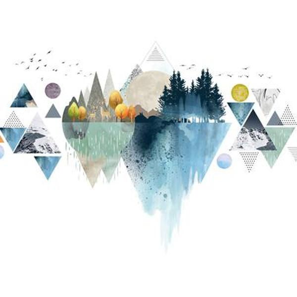 

creative colorful mountain wall stickers for living room bedroom mural art wall decal mural large wallpaper home decor