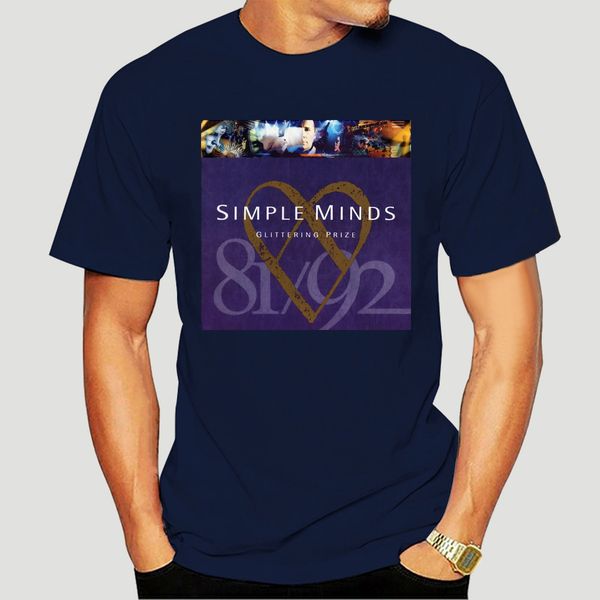 

simple minds glittering prize 8192 black tee shirts for men-1123a