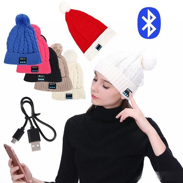 

bluetooth chrismas hat cap earphone warm soft wireless headphone stereo fashion gift phone call mic handheadset for iphone samsung