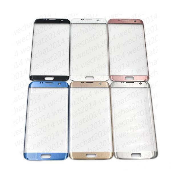 

100pcs front outer touch screen glass lens replacement for samsung galaxy s6 edge g925 s7 edge g935 dhl