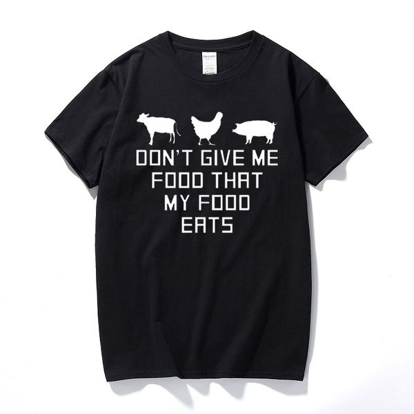 

don't give me food my food eats mens t shirt ron swanson parks and recreation summer t-shirt cotton short sleeve camiseta