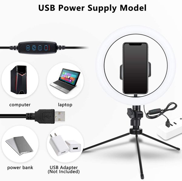 

10 inch ring light with tripod selfie ring pgraphy lighting for makeup youtube live ring lamp for tiktok short video