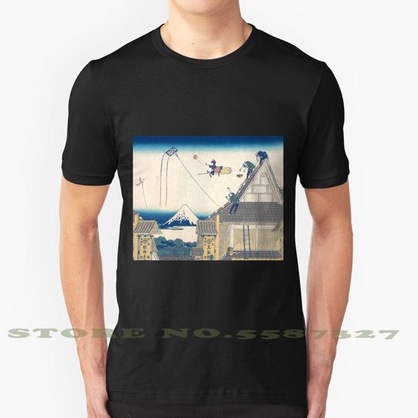 

kiki's delivery service old japanese woodblock print mashup summer funny t shirt for men women jiji kiki kikis delivery service
