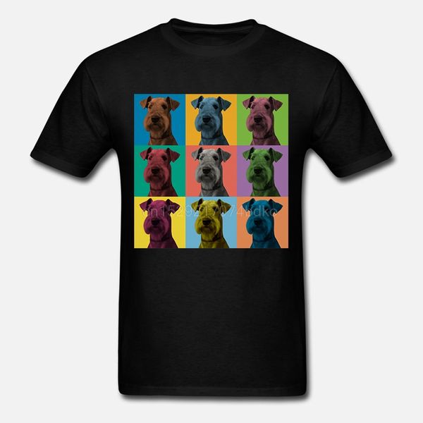 

new fashion summer t-shirt airedale terrier pop-art t-shirt