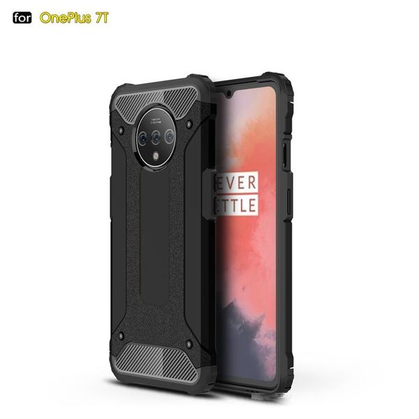 

luxury impact resistant silicone shockproof phone case for oneplus 7t rugged armor dual layer cover case