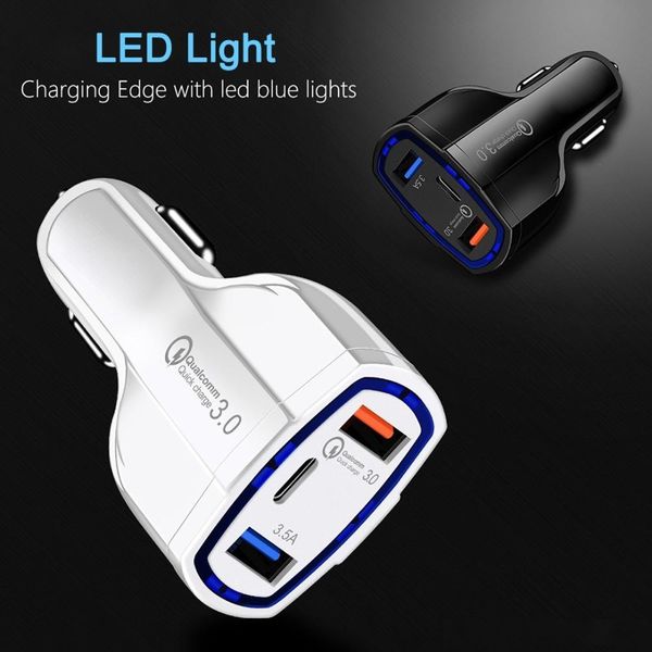 

car charger 5v 3.5a fast charging adapter for samsung xiaomi qc3.0 quick dual usb car charger mobile phone chargers