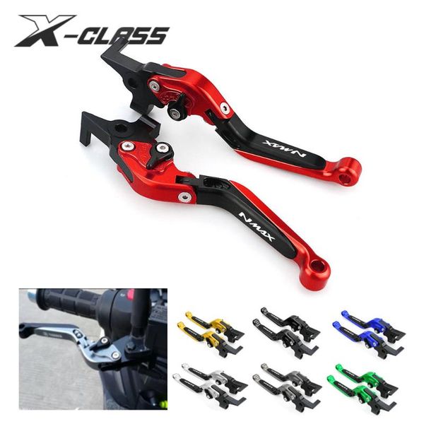 

motorcycle brake clutch levers adjustable extendable 3-fingers lever red blue set for nmax125 nmax155 2013-2020 2020 2020