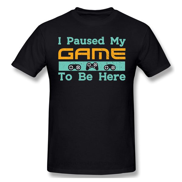 

i paused my game to be here t-shirt funny ghost of tsushima jin sakai masako kn khan 3d action adventure game streetwear