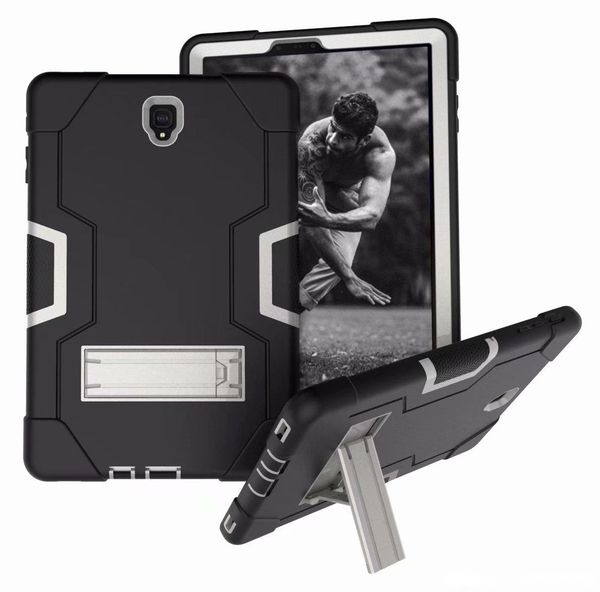 

b type pc silicone heavy duty shockproof kickstand hybrid robot case cover for samsung tab a t590 s4 t830 a 10.1 t510 tab s5e t720 crexpres