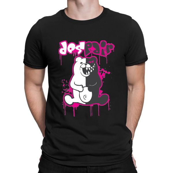 

danganronpa monokuma отчаяние t-shirt известного хлопка printed top тройник рубашка для мужчин хорошего шаблона summer style уморительного