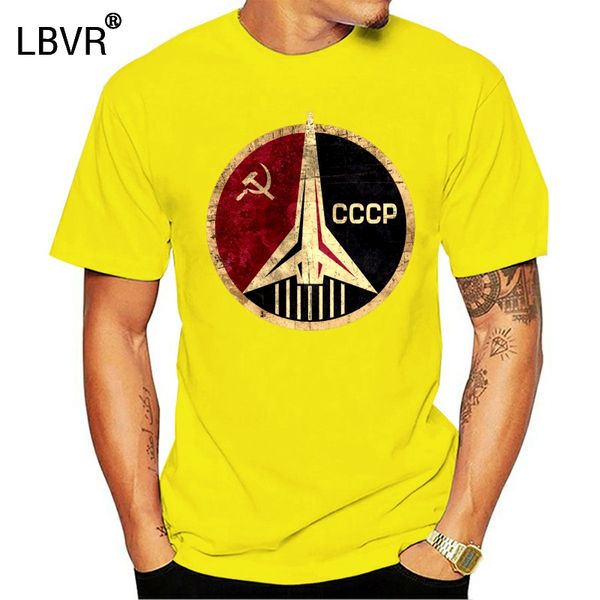 

russian soviet cccp ussr space program logo retro vintage new black mens t shirt