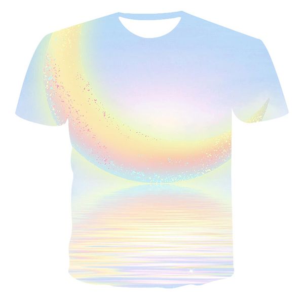 

summer men 3d anime illustration printing breathable printing 3d print shirts hippie horror horror men clothing