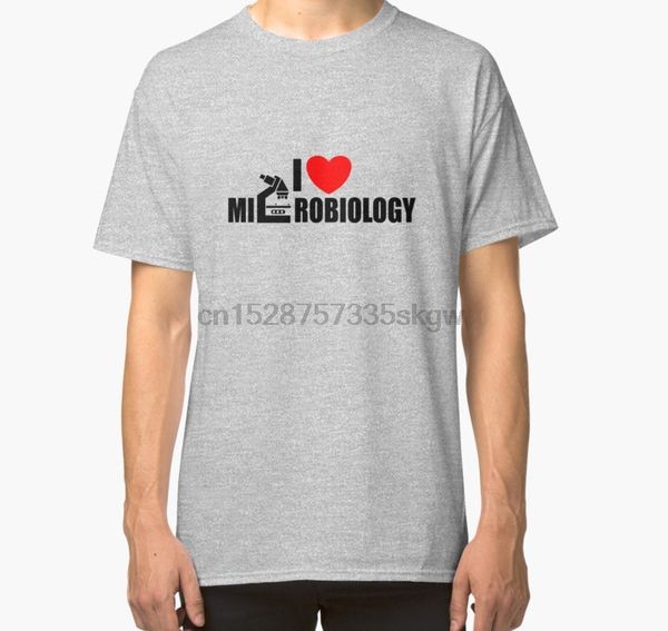 

men tshirt short sleeve women t-shirt i love microbiology classic t shirt