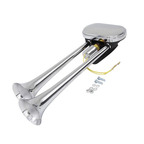 

air horn dual trumpet super loud 135db compressor set car truck train boat